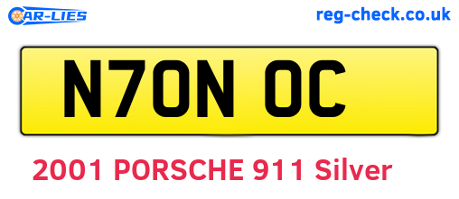 N70NOC are the vehicle registration plates.