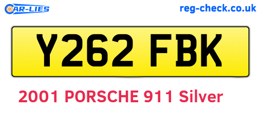 Y262FBK are the vehicle registration plates.