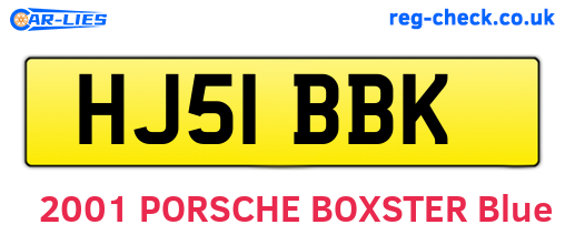 HJ51BBK are the vehicle registration plates.