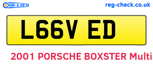 L66VED are the vehicle registration plates.