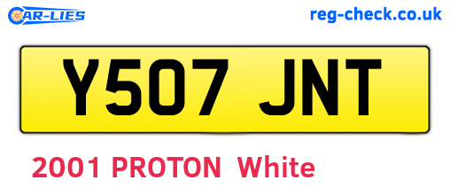 Y507JNT are the vehicle registration plates.