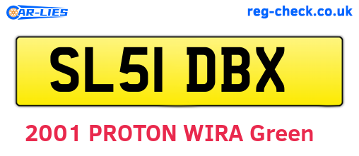 SL51DBX are the vehicle registration plates.