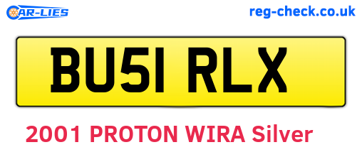 BU51RLX are the vehicle registration plates.