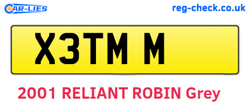 X3TMM are the vehicle registration plates.