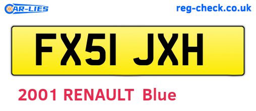 FX51JXH are the vehicle registration plates.