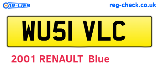 WU51VLC are the vehicle registration plates.