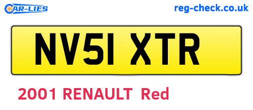 NV51XTR are the vehicle registration plates.