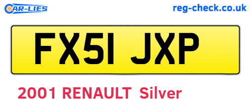 FX51JXP are the vehicle registration plates.