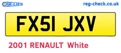 FX51JXV are the vehicle registration plates.