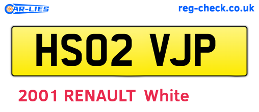 HS02VJP are the vehicle registration plates.