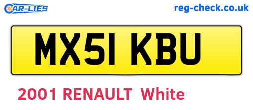 MX51KBU are the vehicle registration plates.