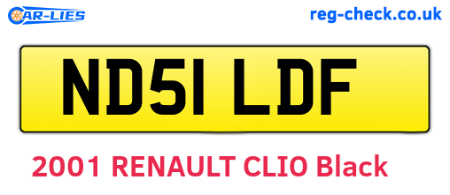 ND51LDF are the vehicle registration plates.