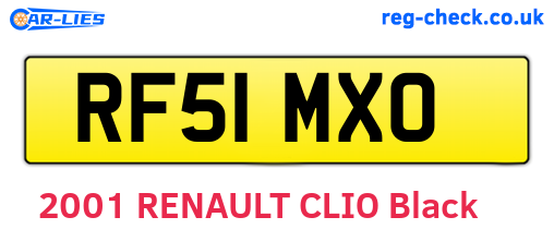 RF51MXO are the vehicle registration plates.