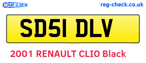 SD51DLV are the vehicle registration plates.