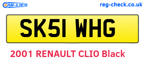SK51WHG are the vehicle registration plates.