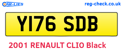 Y176SDB are the vehicle registration plates.