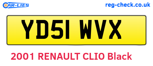 YD51WVX are the vehicle registration plates.