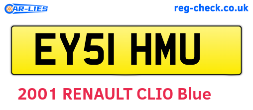 EY51HMU are the vehicle registration plates.