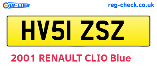 HV51ZSZ are the vehicle registration plates.