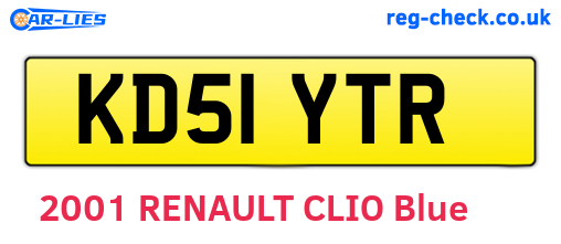 KD51YTR are the vehicle registration plates.