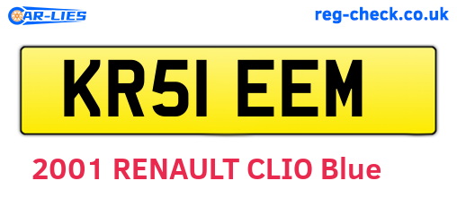 KR51EEM are the vehicle registration plates.