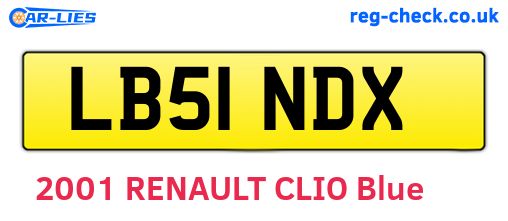 LB51NDX are the vehicle registration plates.