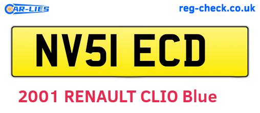 NV51ECD are the vehicle registration plates.