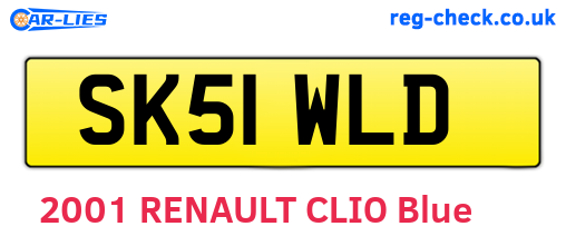 SK51WLD are the vehicle registration plates.