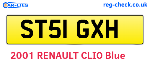ST51GXH are the vehicle registration plates.