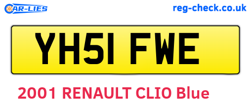 YH51FWE are the vehicle registration plates.