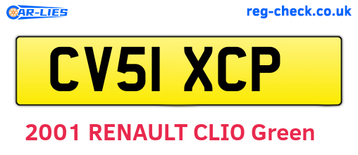 CV51XCP are the vehicle registration plates.