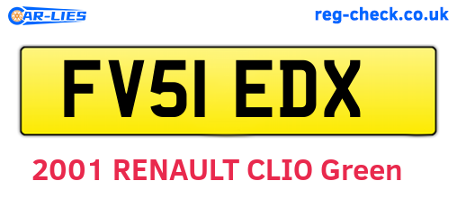 FV51EDX are the vehicle registration plates.
