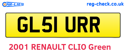 GL51URR are the vehicle registration plates.