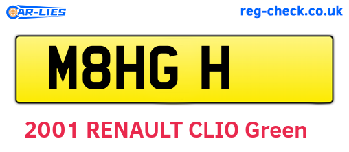 M8HGH are the vehicle registration plates.