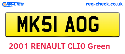 MK51AOG are the vehicle registration plates.