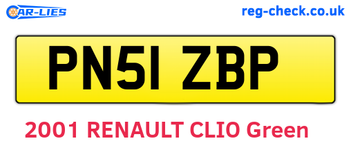 PN51ZBP are the vehicle registration plates.