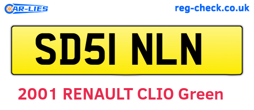 SD51NLN are the vehicle registration plates.