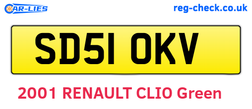 SD51OKV are the vehicle registration plates.