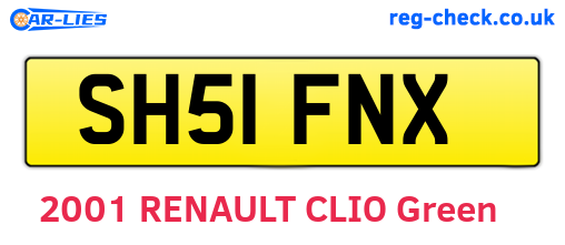 SH51FNX are the vehicle registration plates.
