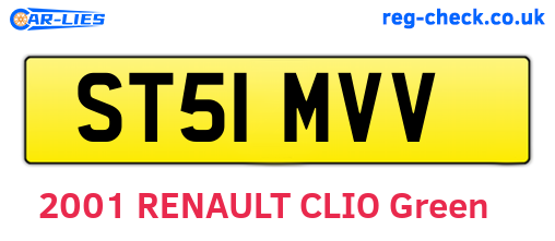 ST51MVV are the vehicle registration plates.
