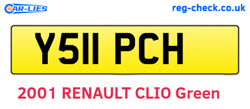 Y511PCH are the vehicle registration plates.