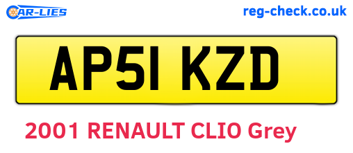 AP51KZD are the vehicle registration plates.