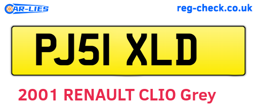 PJ51XLD are the vehicle registration plates.