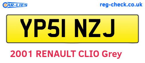 YP51NZJ are the vehicle registration plates.