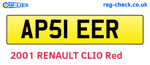 AP51EER are the vehicle registration plates.