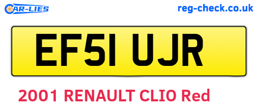 EF51UJR are the vehicle registration plates.