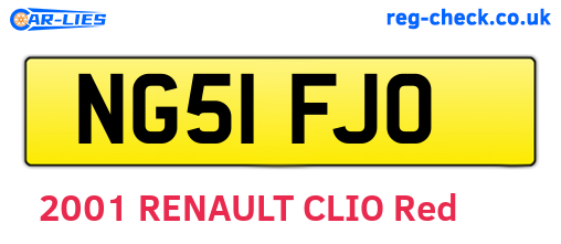 NG51FJO are the vehicle registration plates.