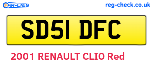 SD51DFC are the vehicle registration plates.