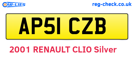AP51CZB are the vehicle registration plates.