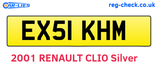 EX51KHM are the vehicle registration plates.